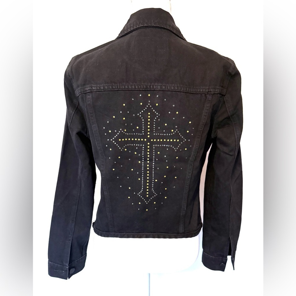 NWT Custom BLANKNYC Cross Rhinestone Distressed B… - image 1